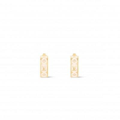 LOUIS VUITTON NANOGRAM ENAMEL EARRINGS M01830